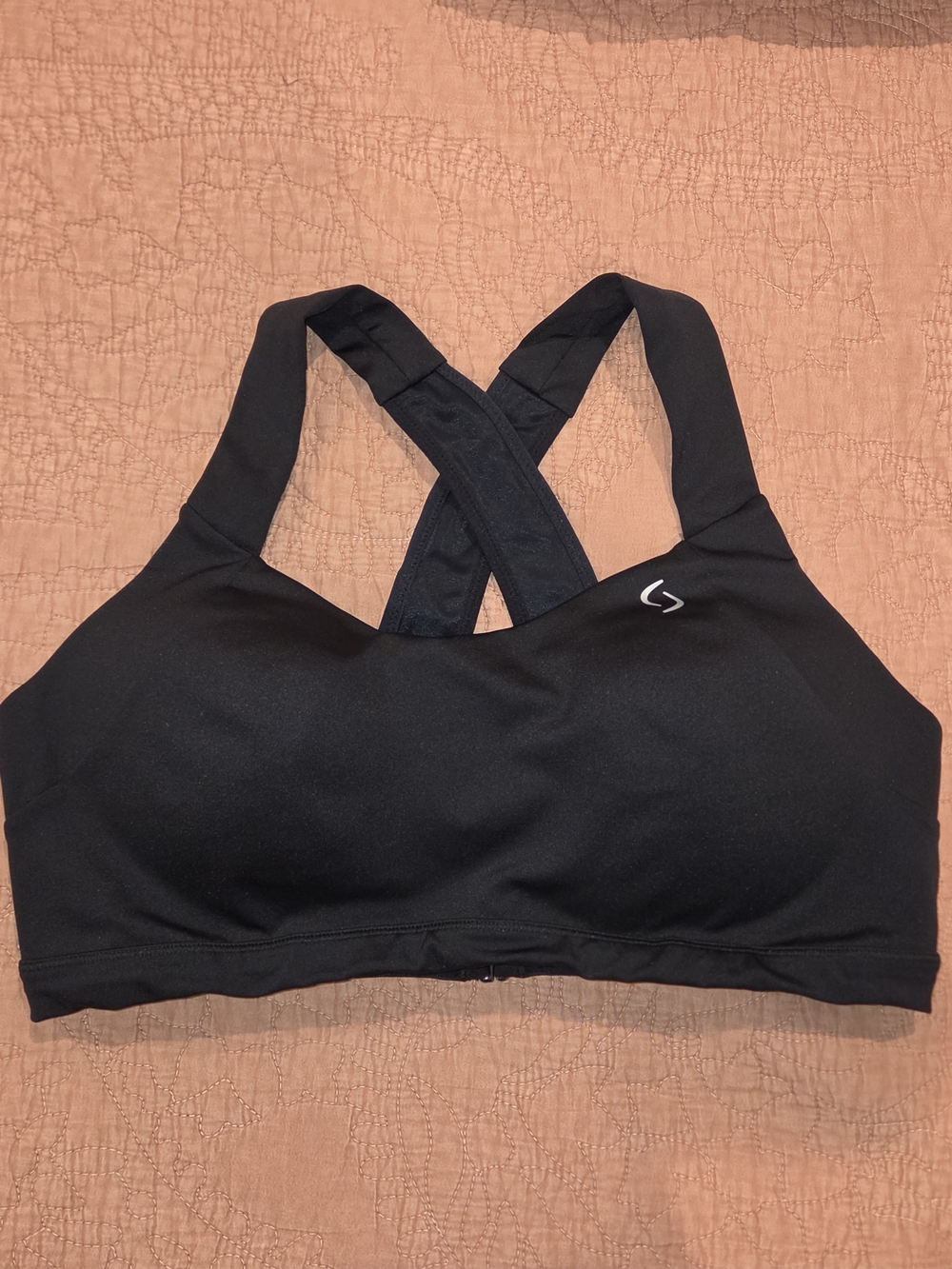 Brooks Black Moving Comfort Crossback Supportive Sports Bra